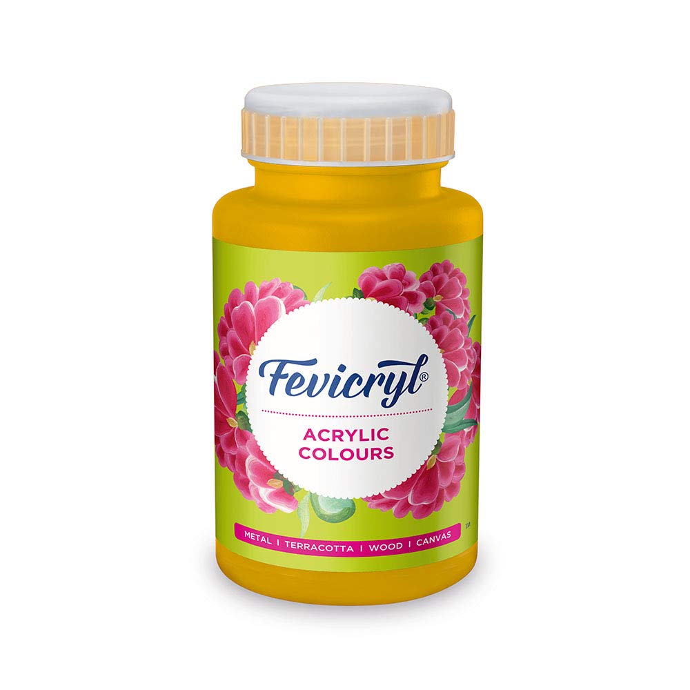 Pidilite Fevicryl Acrylic Colour 500ml, Golden Yellow-09