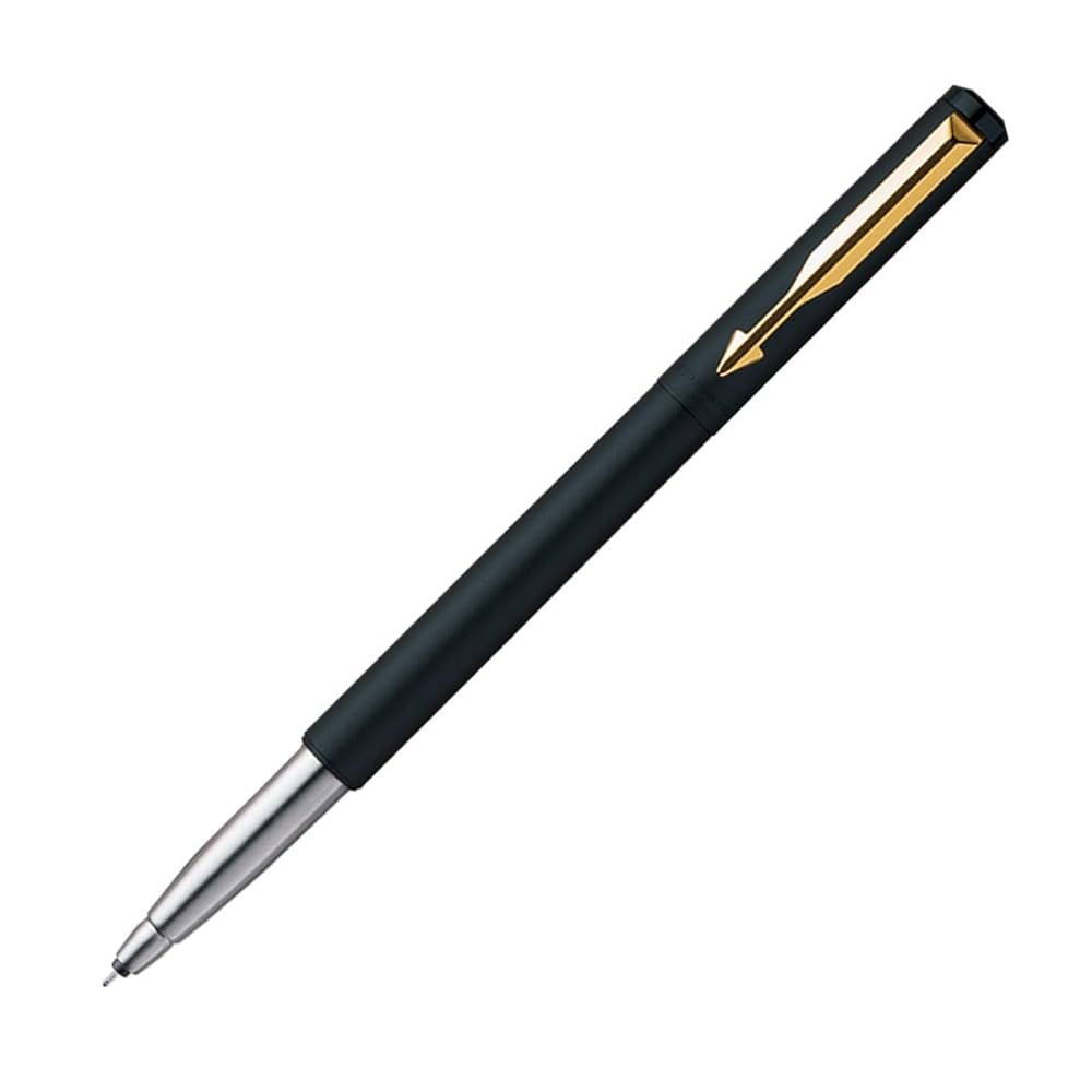 Parker Vector Matte Black Pen, Gold Plated Clip #482