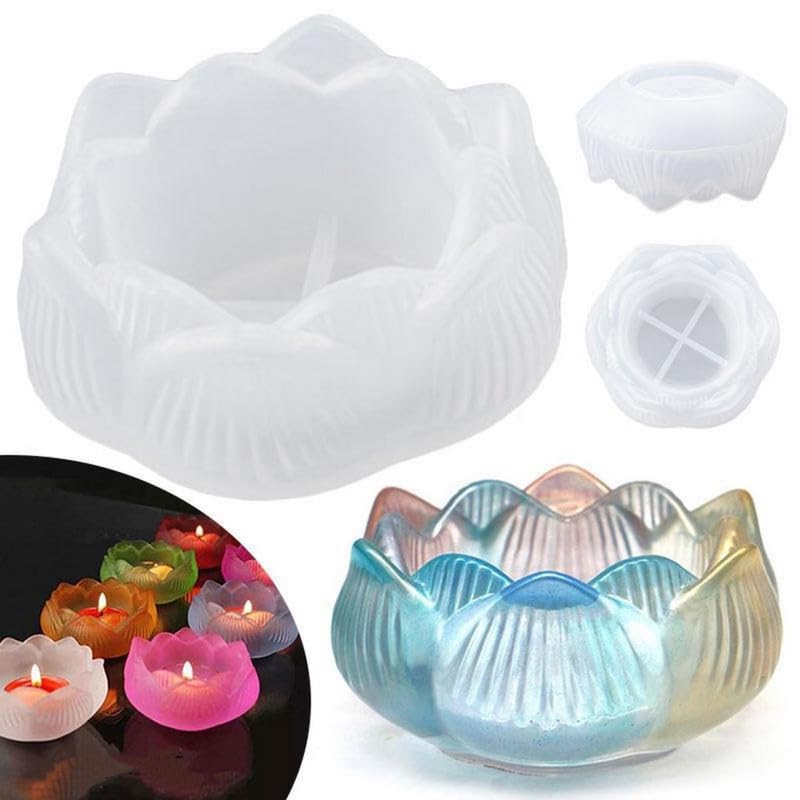 Silicone Mould Lotus Tealight Holder 3 inches