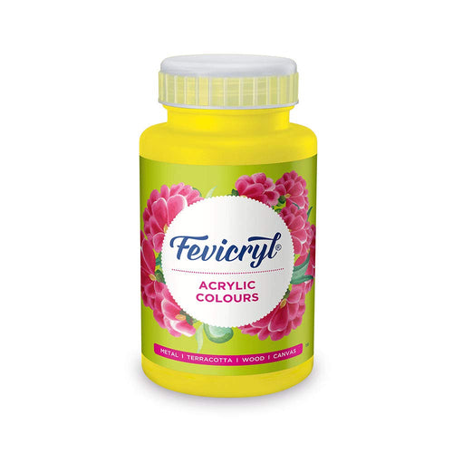 Pidilite Fevicryl Acrylic Colour 500ml, Lemon Yellow-11