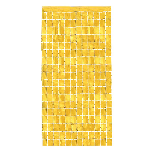 LD Party Box Curtains Backdrop 3 x 6ft, Golden
