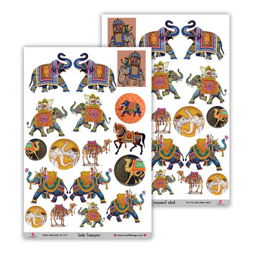 iCraft Rajasthani design water transfer sticker 10x15 inches