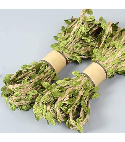 Jute Leaves Rope 5m, Green