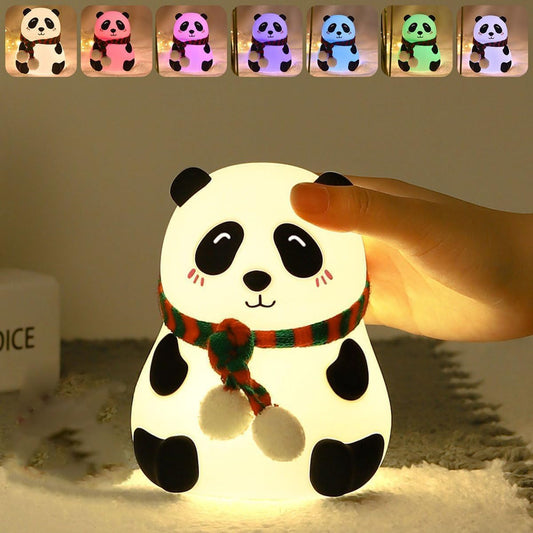 Silicone Touch Sensitive Lamp, Scarf Panda