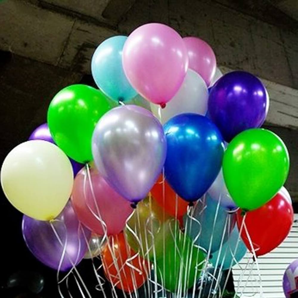 Balloons Pack 50pc, Metallic Multicolour