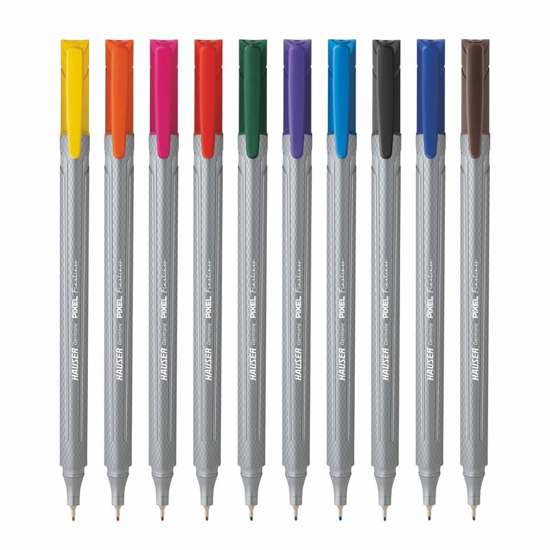 Hauser Germany Pixel fineliner pens, set of 10 shades