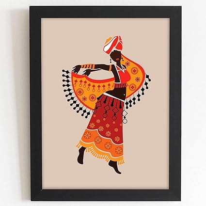 Craftolive Tribal Woman Illustration Wall Frame - PSTRN56