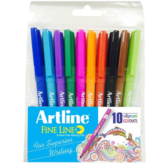 Artline Fineline Pens 10pc