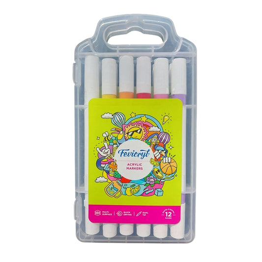 Pidilite Fevicryl Acrylic Markers, 12 Shades