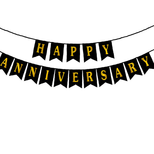 Happy Anniversary printed paper party banner