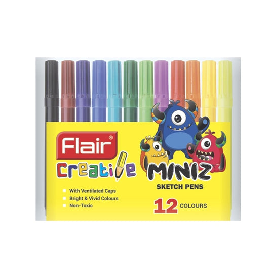 Flair Creative Miniz sketch pens set, 12 shades