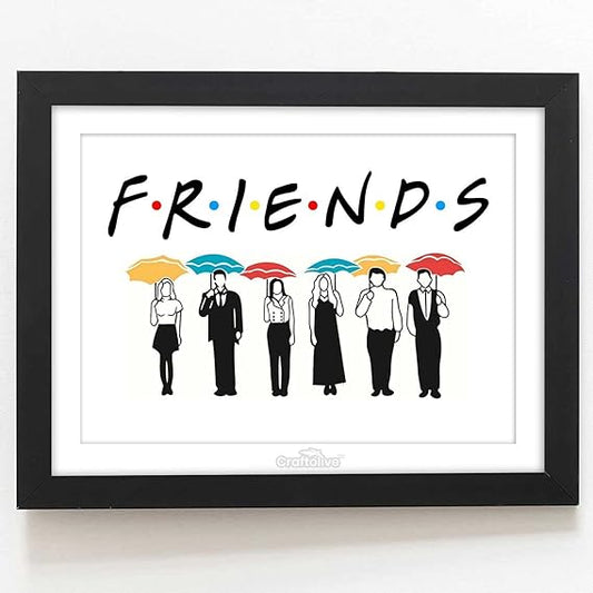 Craftolive FRIENDS TV Series Minimal Illustrative Wall Frame - PSTRN121