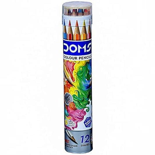 Doms Colour Pencils Super Soft 172mm, Round Tin, 12+1 Shades