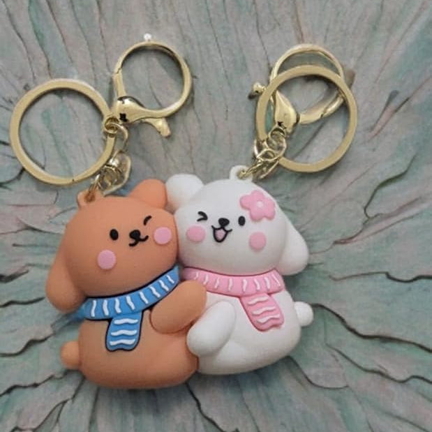 Keychain Rubber Cute Couple
