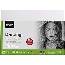 Pack of Brustro 200gsm A3 drawing paper sheets with cover
