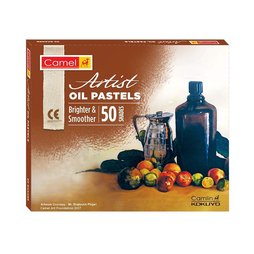 Camel Artist Oil Pastels set of 50 assorted colour shades in box