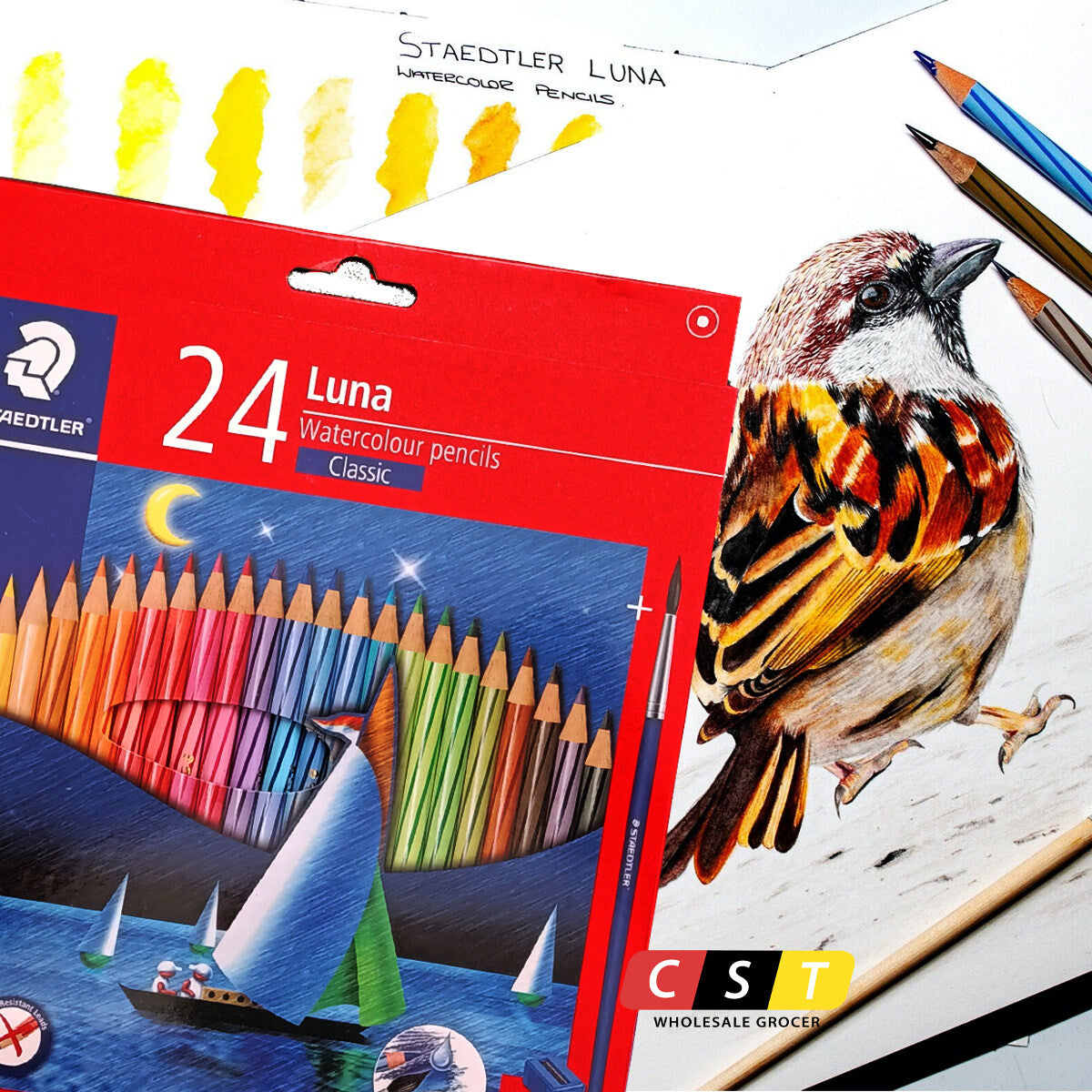 Staedtler Luna watercolour pencils, set of 24 shades