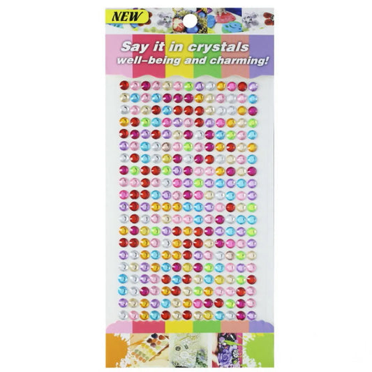 Pearl beads stickers multi colour 6mm