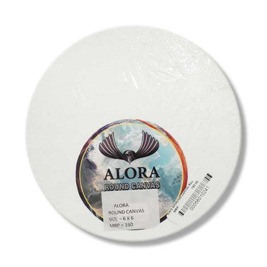 Alora Stretched Canvas Round 6x6 inches