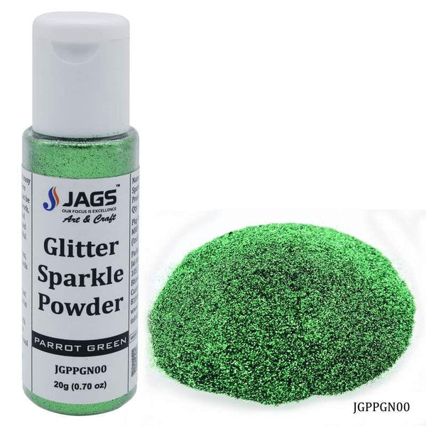 Jags Glitter Sparkle Powder, 20g pack, forest green shade