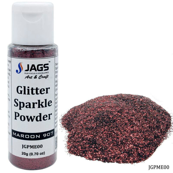 Jags Glitter Sparkle Powder, 20g pack, maroon shade