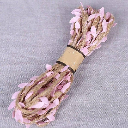 Jute Leaves Rope 5m, Pink