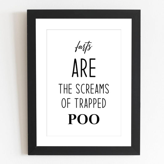 Craftolive Funny Minimalist Toilet Typography Wall Frame - PSTRN05