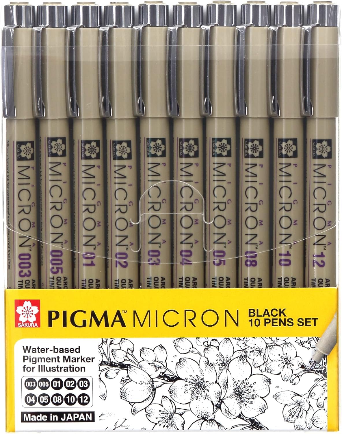 Sakura Pigma Micron Pens, Pack of 10
