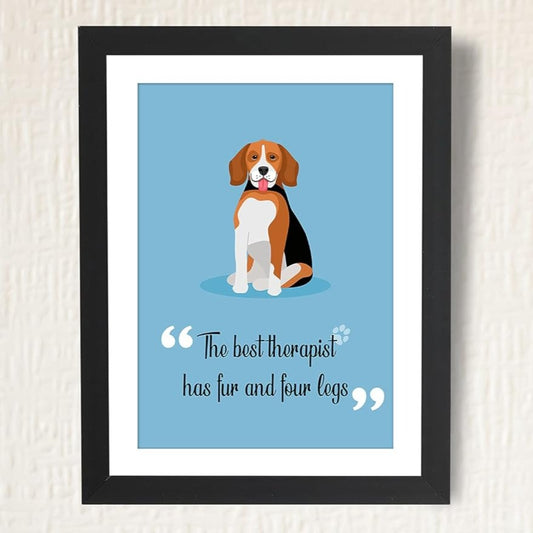 Craftolive Dog Lovers Cute Dog Therapist Quote Wall Frame - PSTRN25