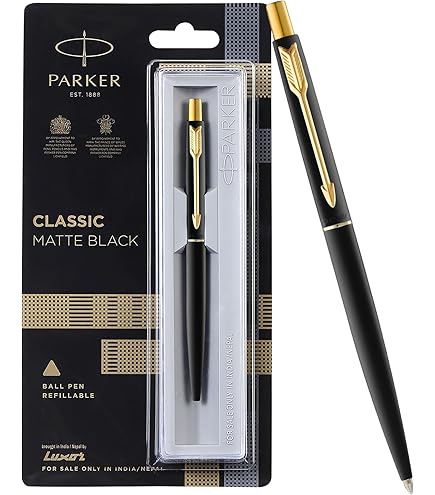 Parker Classic Matte Black Gold Clip #16115