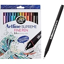 Artline Supreme Fine Pen 0.4mm, 30 Shades