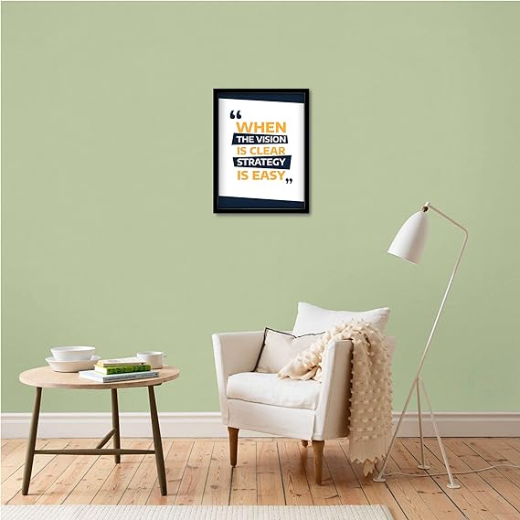 Craftolive Vision & Strategy Motivational Poster Wall Frame - PSTRN117