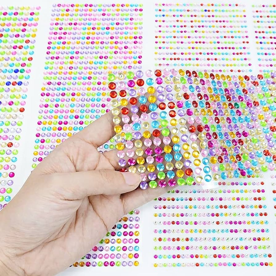 Kundan Stickers, Multicolour, 6mm