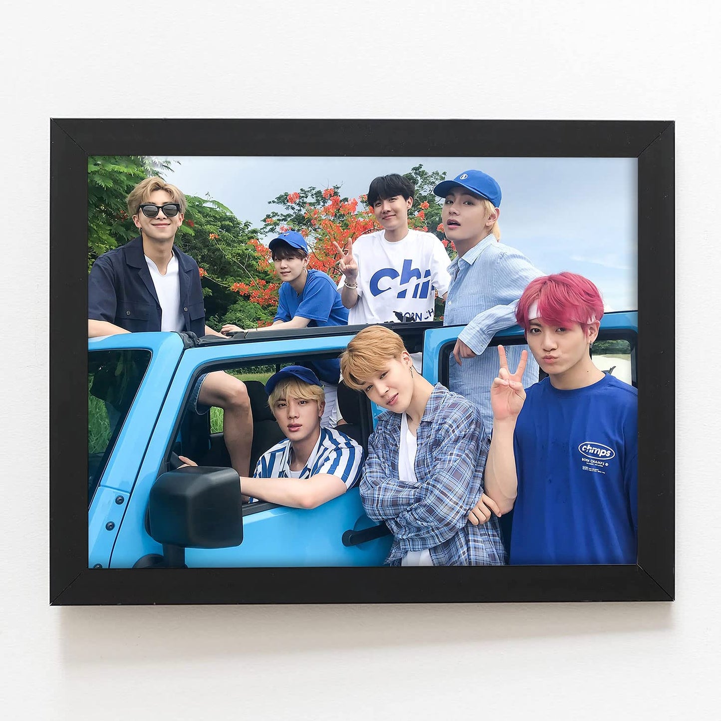 Craftolive KPop BTS Group Wall Frame - PSTRN09C