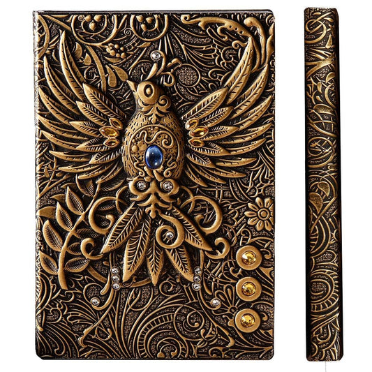 Diary 5.5x8.5 inches, Vintage Bird Emboss