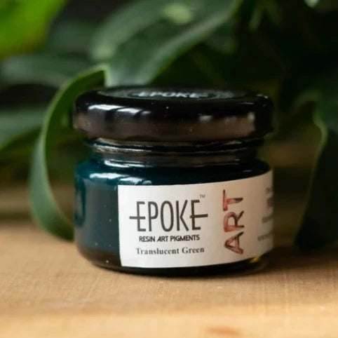 Jar of Epoke Transluscent Teal resin pigment
