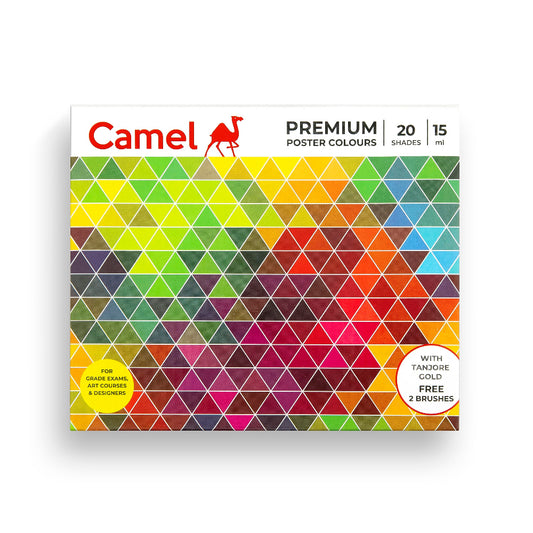 Camel Premium Poster Colours 15ml, 20 Shades