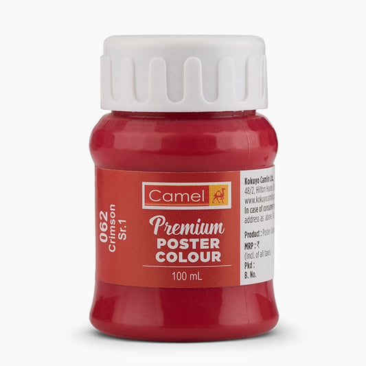 Bottle of Camel Premium Poster Colour 100ml, Crimson-062