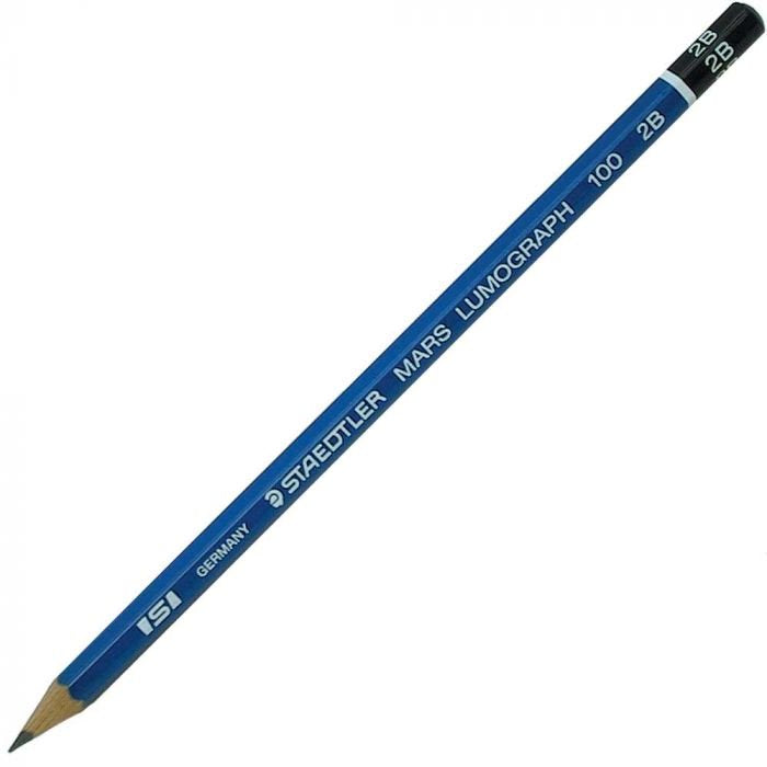 Box of twelve Staedtler Mars Lumograph 2B graphite pencils