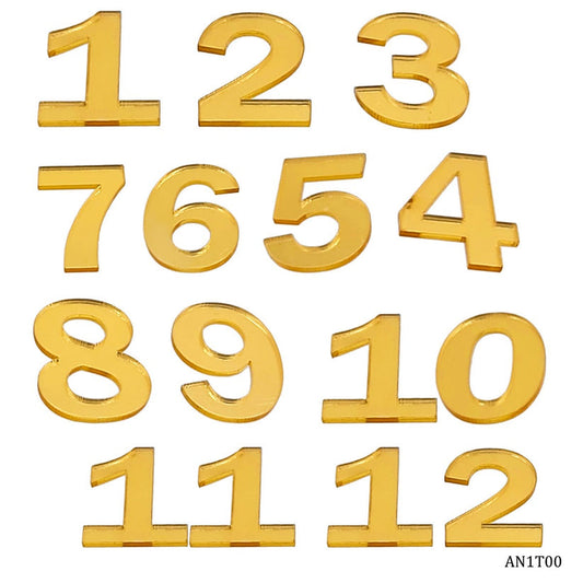 Jags Acrylic Numbers 12pc, Golden #AN1T00