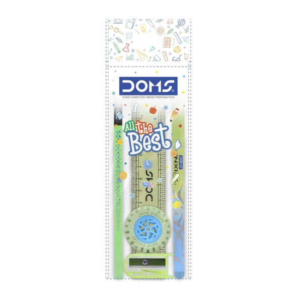 Doms All The Best Kit with pen, pencil, eraser, sharpener and scale