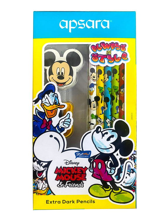 Apsara pencils with Disney Mickey Mouse print design