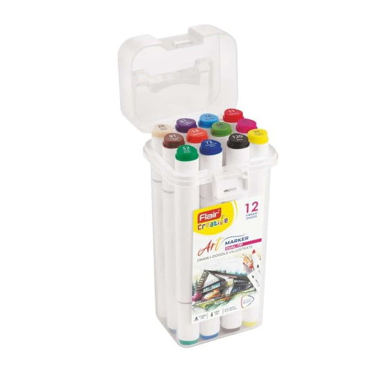 Flair paint marker set, 12 shades, art and craft markers