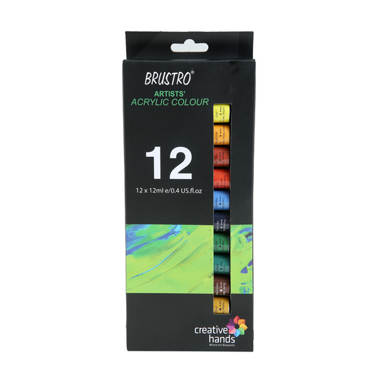 Brustro Artists Acrylic Colour, 12 Shades