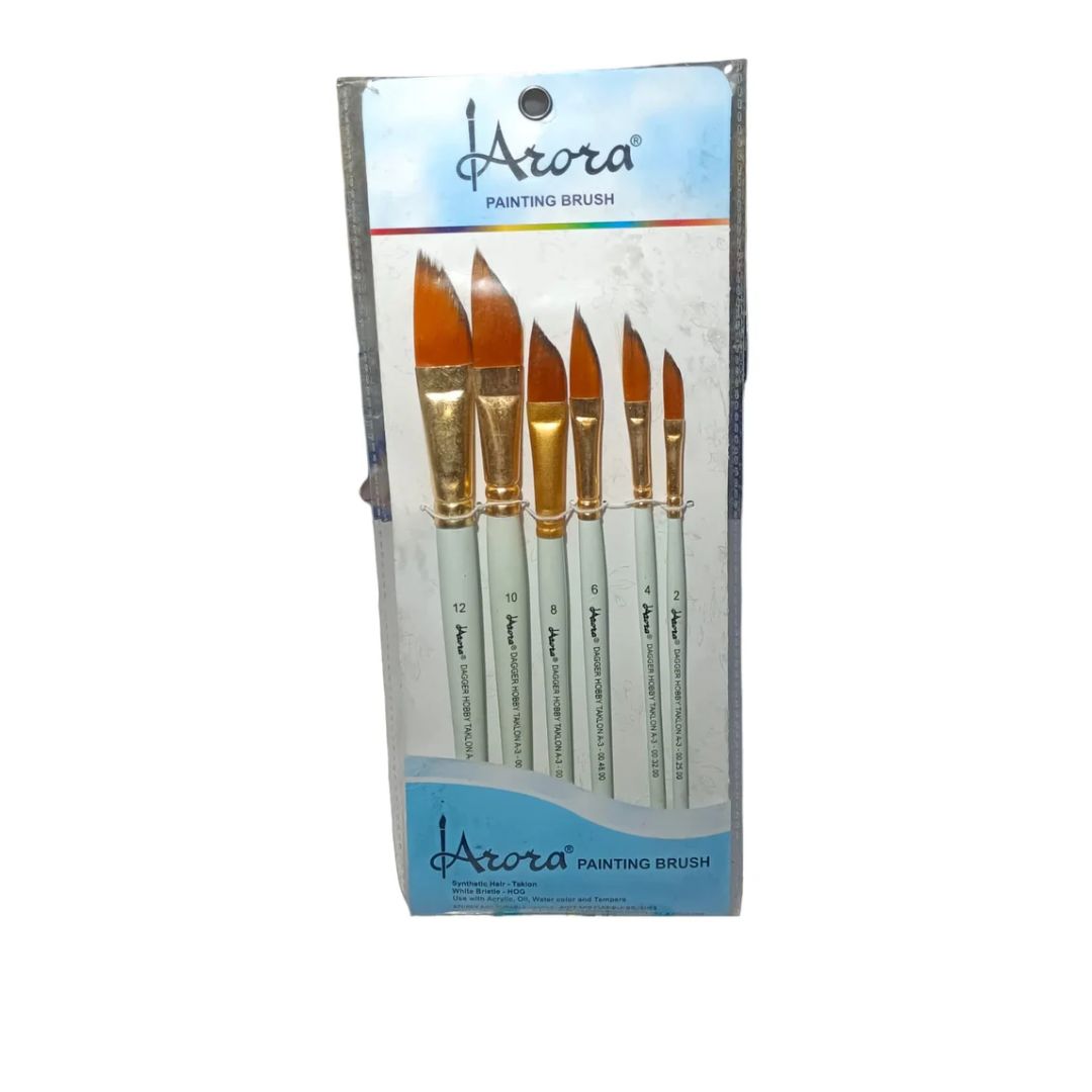 Arora Eco Filbert Brushes Set, 6pc