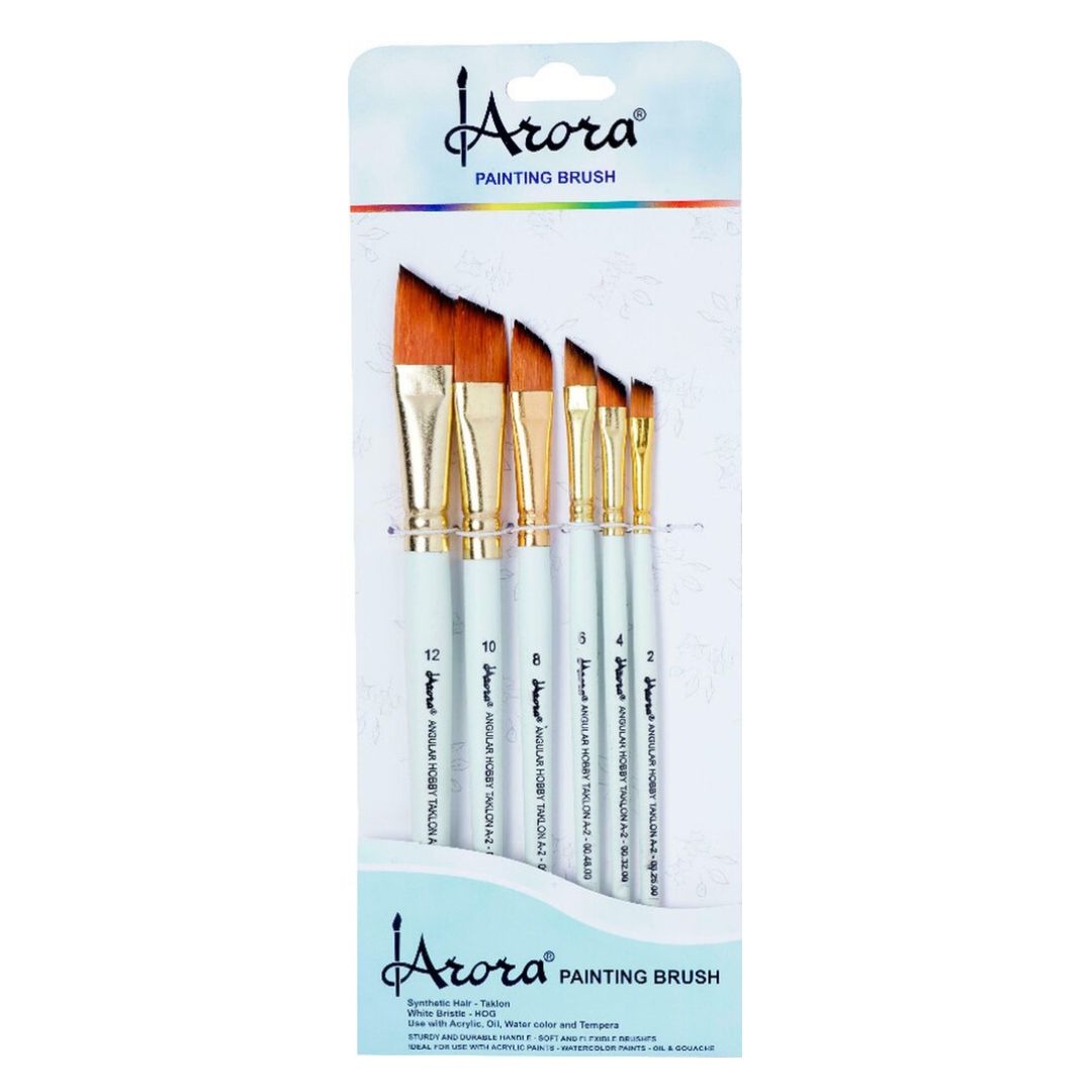 Arora Eco Angular Brushes Set, 6pc