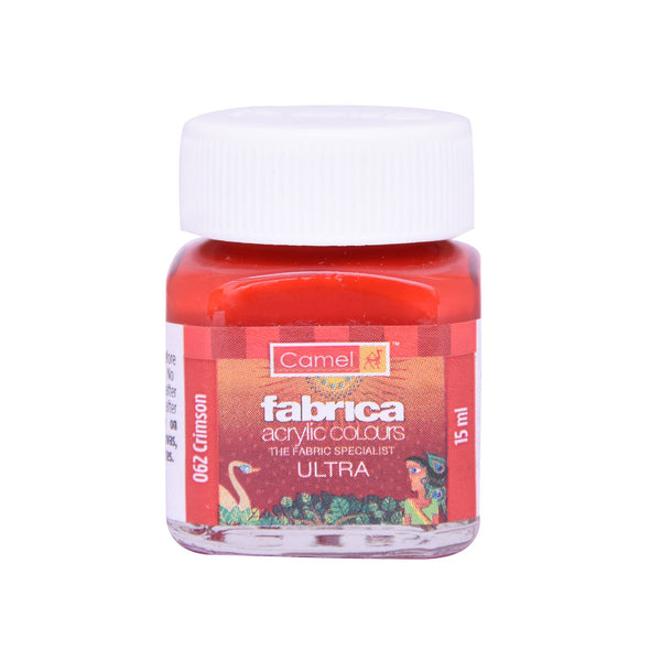 Bottle of Camel Acrylic Colour, 15ml, Crimson-062