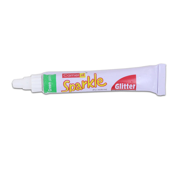 Green glitter tube with sparkle craft colour label