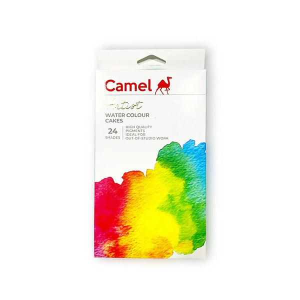 Camel Artist Water Colour Cakes set, 24 assorted shades