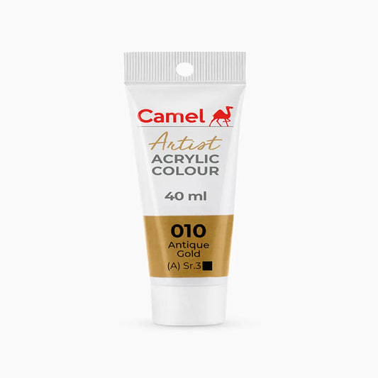 Camel Artist Acrylic Colour Tube Loose (A) Series 3, 40ml, Antique Gold-010